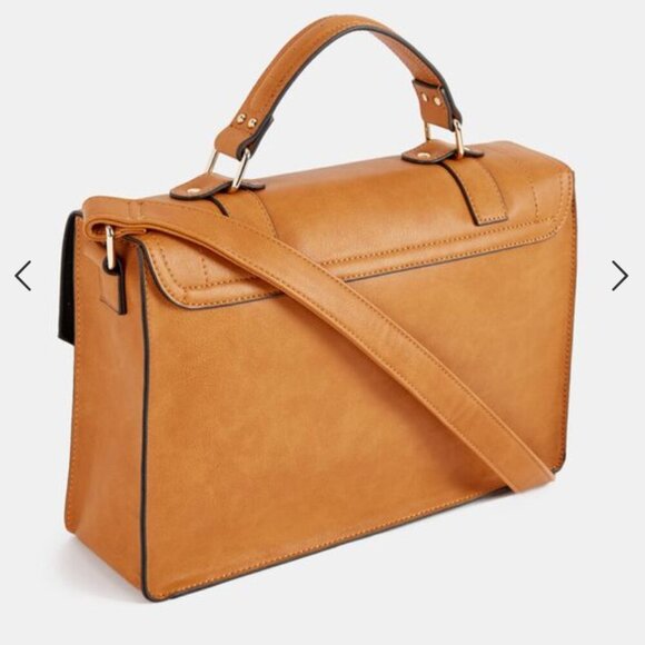 JustFab Camel Pablo Classic Crossbody Bag - Picture 2 of 14